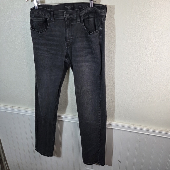 Men’s Lucky Brand 110 Slim Fit Burnout Black Denim Jeans Size W33 L32 - Picture 2 of 14